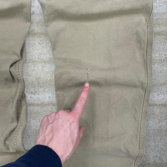 Vintage Carhartt Carpenter Pants Camel Tan Canvas Relaxed Fit Dungarees Work 90s - Picture 7 of 8